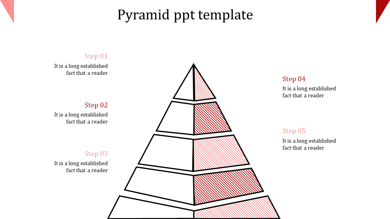 pyramid ppt template-pyramid ppt template-5-red